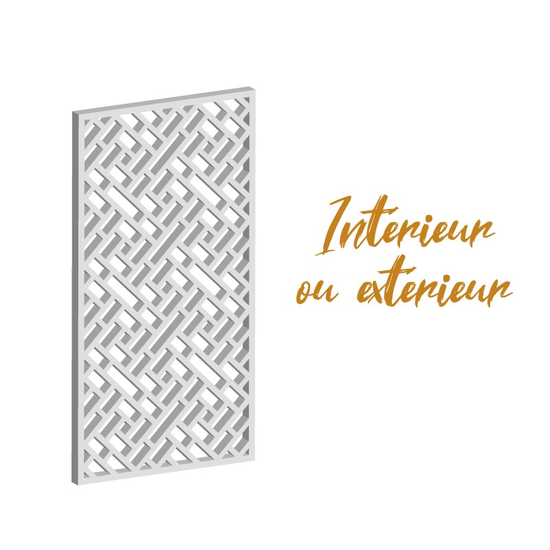 Claustra Briquette panneau décoratif ajouré sur mesure pour clôture extérieur en PVC ou Dibond ou cloison intérieure en bois