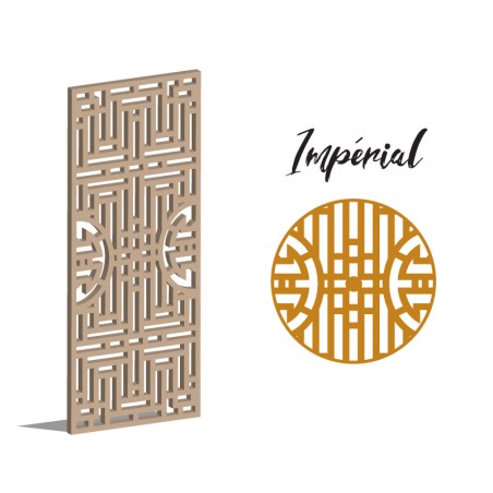 Claustra Impérial panneau décoratif ajouré sur mesure pour clôture extérieur en PVC ou Dibond ou cloison intérieure en bois