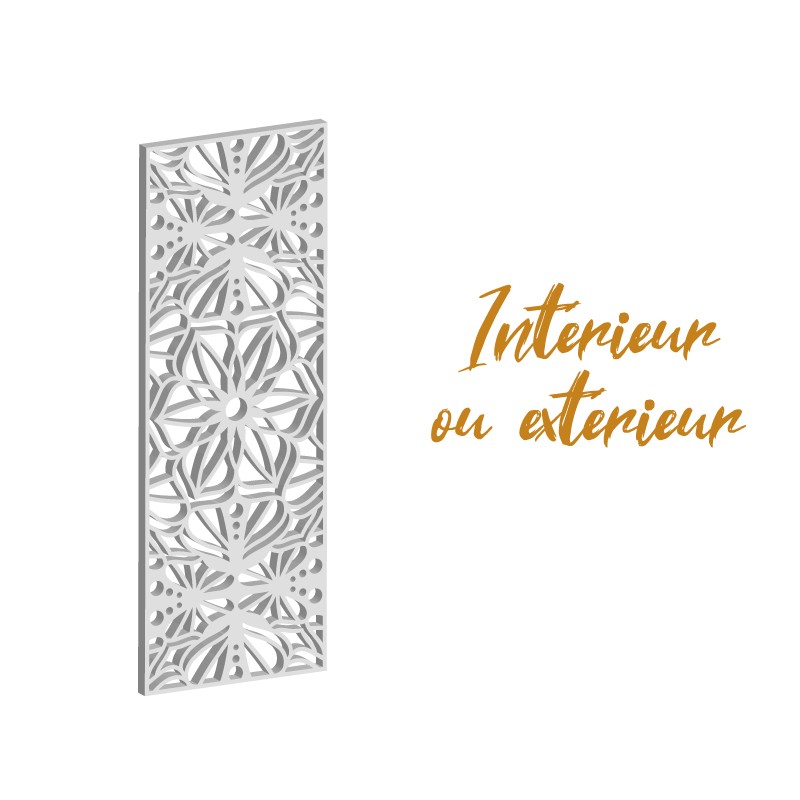 Claustra Mandala panneau décoratif ajouré sur mesure pour clôture extérieur en PVC ou Dibond ou cloison intérieure en bois