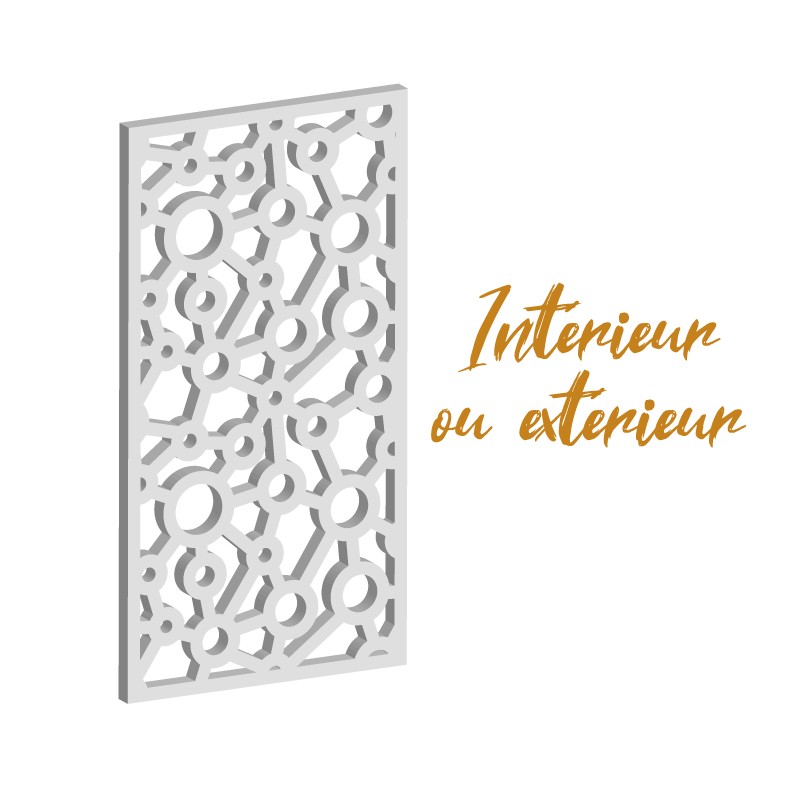 Claustra Réseaux panneau décoratif ajouré sur mesure pour clôture extérieur en PVC ou Dibond ou cloison intérieur en bois