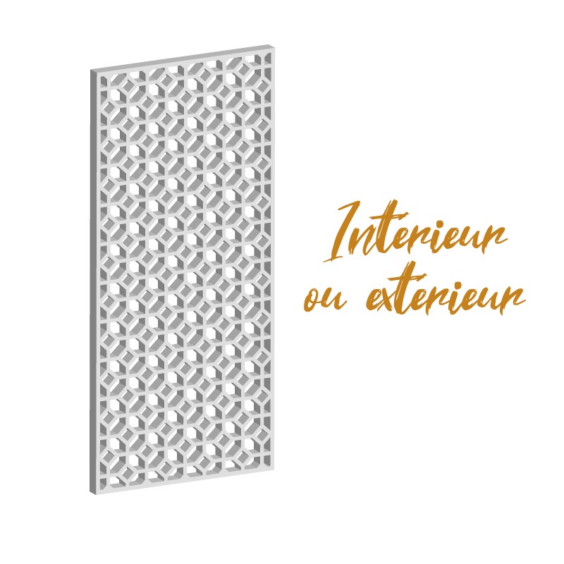 Claustra Tradition panneau décoratif ajouré sur mesure pour clôture extérieur en PVC ou Dibond ou cloison intérieure en bois