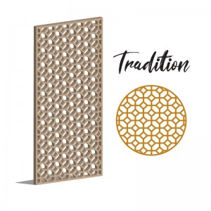 Claustra Tradition panneau décoratif ajouré sur mesure pour clôture extérieur en PVC ou Dibond ou cloison intérieure en bois