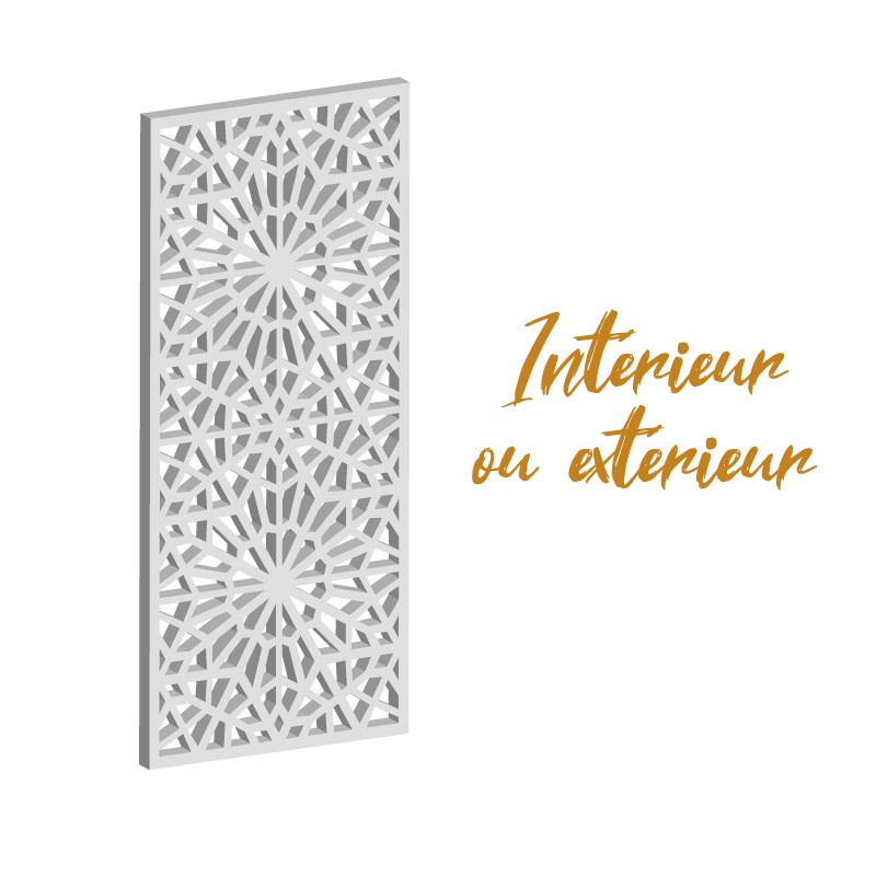 Claustra Vitrail panneau décoratif ajouré sur mesure pour clôture extérieur en PVC ou Dibond ou cloison intérieure en bois