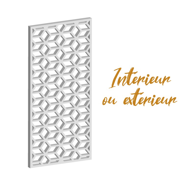 Claustra Volant panneau décoratif ajouré sur mesure pour clôture extérieur en PVC ou Dibond ou cloison intérieur en bois