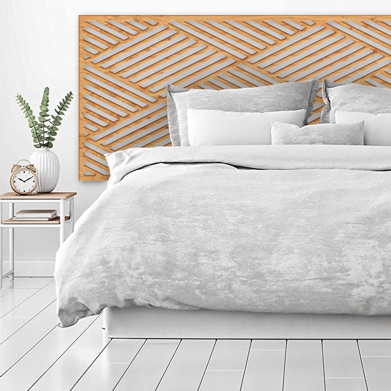 Tête de Lit Claustras bois Rayures