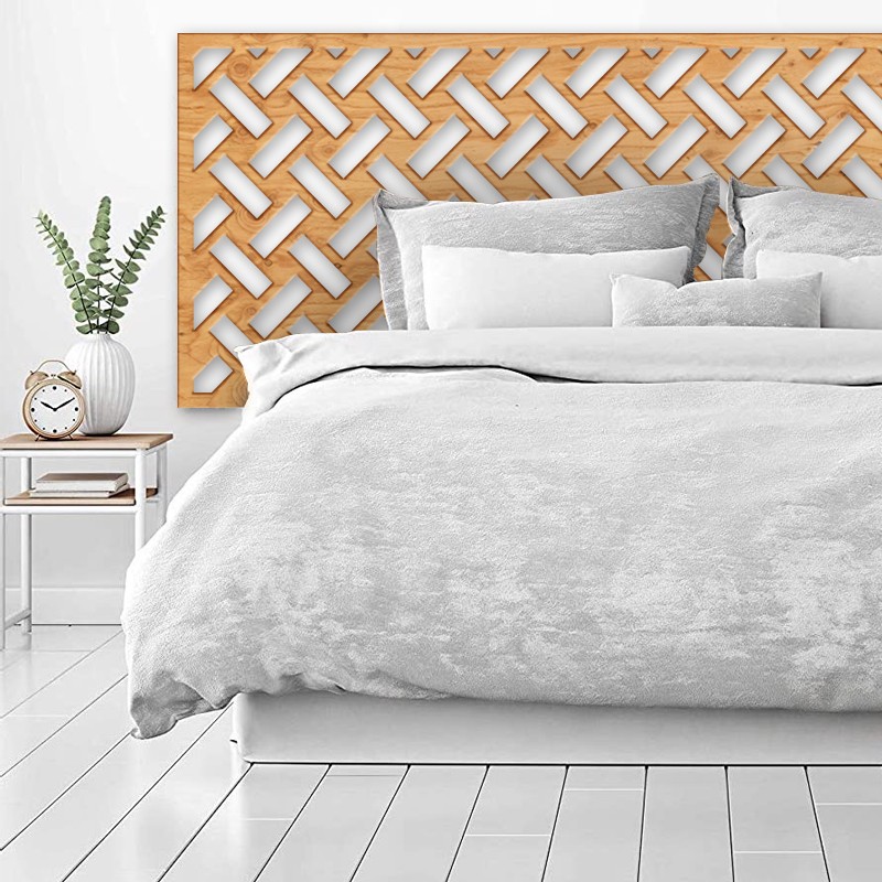 Tête de Lit Claustras bois Tissage