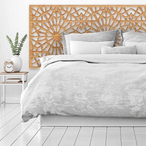 Tête de Lit Claustras bois Vitrail