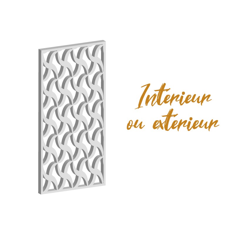 Claustra Hélice panneau décoratif ajouré sur mesure pour clôture extérieur en PVC ou Dibond ou cloison intérieur en bois