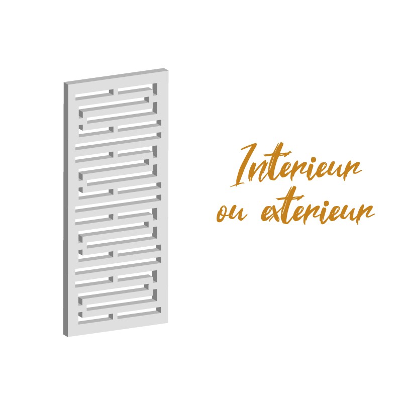 Claustra fentes panneau décoratif ajouré sur mesure pour clôture extérieur en PVC ou Dibond ou cloison intérieur en bois