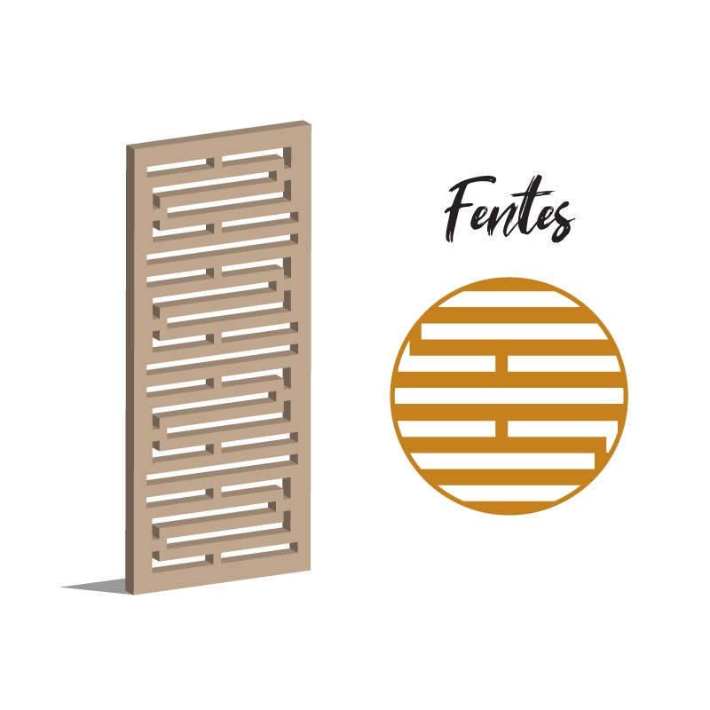Claustra fentes panneau décoratif ajouré sur mesure pour clôture extérieur en PVC ou Dibond ou cloison intérieur en bois