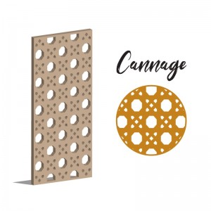 Claustra cannage panneau décoratif ajouré sur mesure pour clôture extérieur ou cloison intérieur en bois