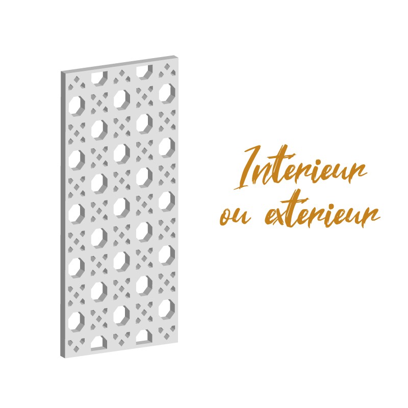 Claustra cannage panneau décoratif ajouré sur mesure pour clôture extérieur ou cloison intérieur en bois