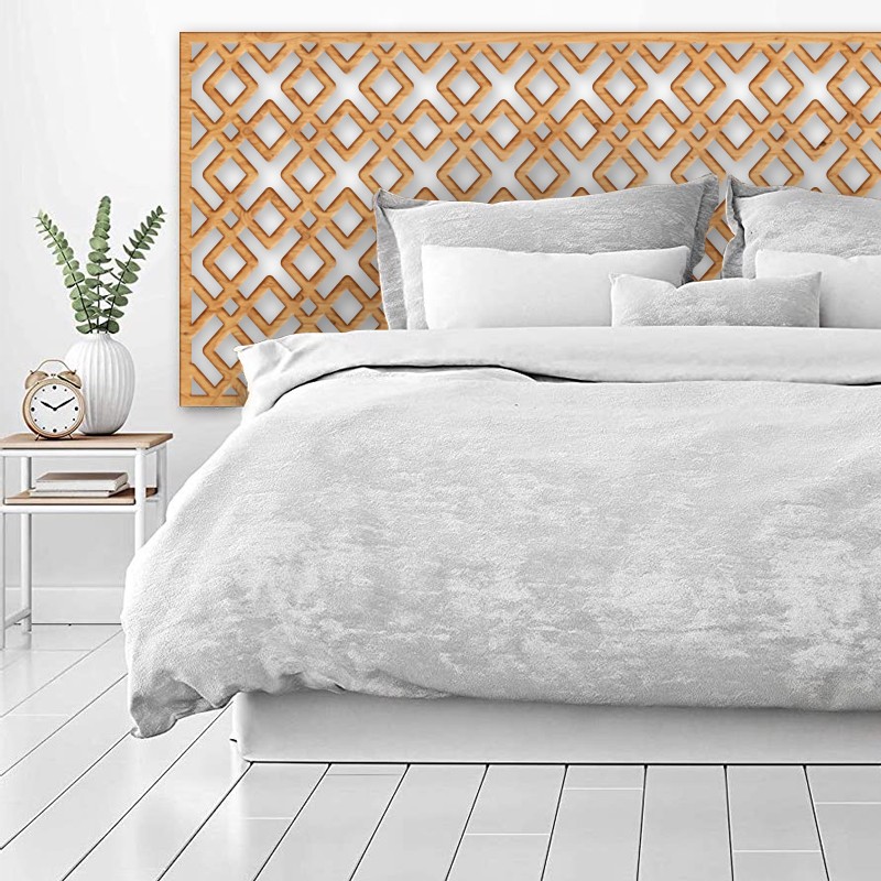 Tête de Lit Claustras bois Entrelacs