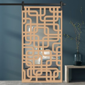 Porte Coulissante de décoration en Claustra bois Seventies