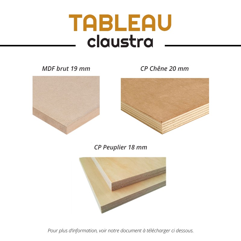 Tête de lit déco claustra matériaux