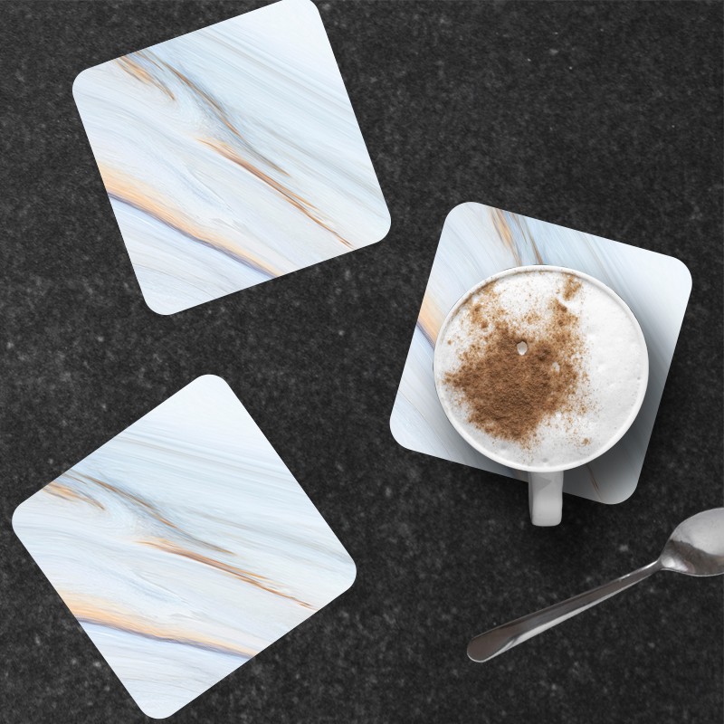 6 dessous de verre Marbre coloré