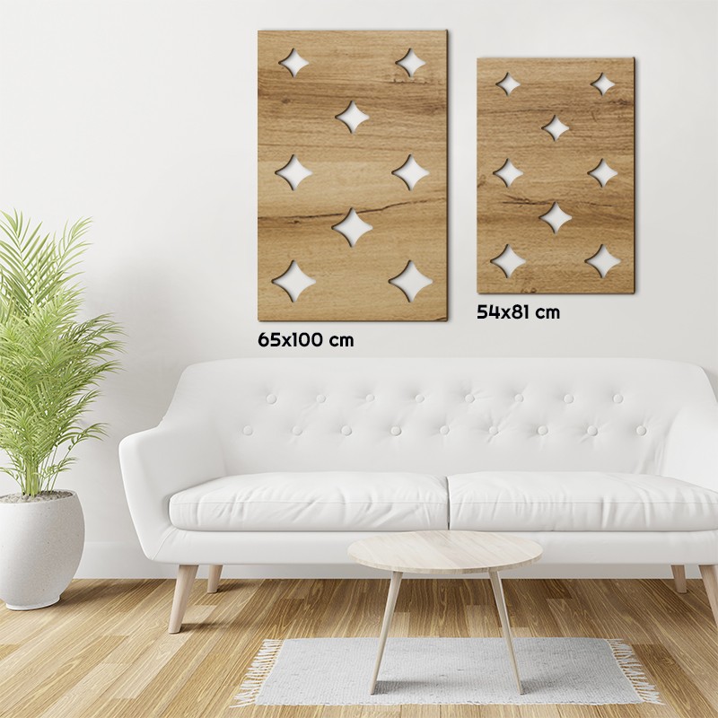 Tableau déco Claustra Étoiles dégradées