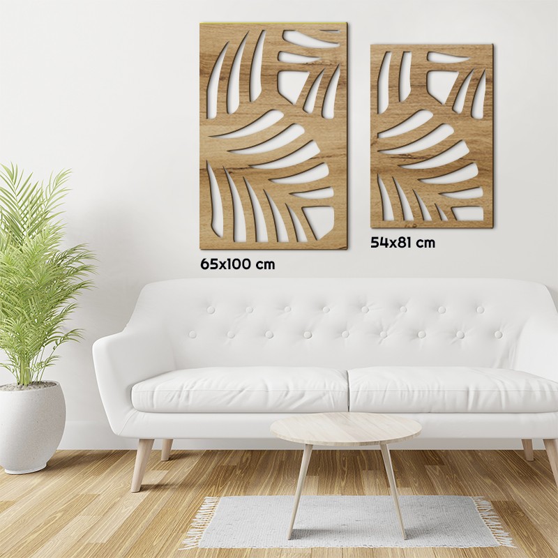 Tableau déco Claustra Grandes feuilles