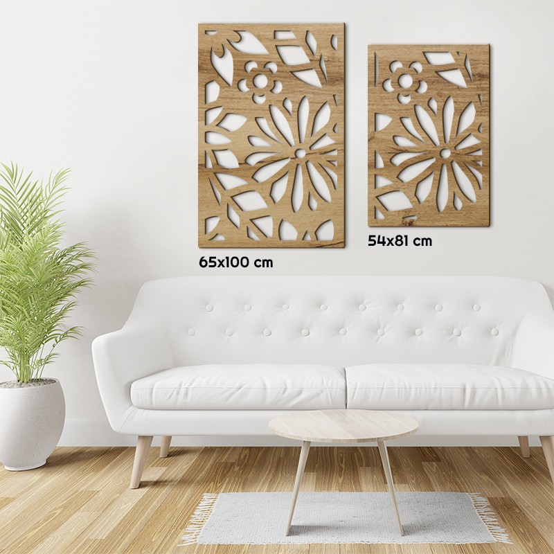 Tableau déco Claustra Fleurs