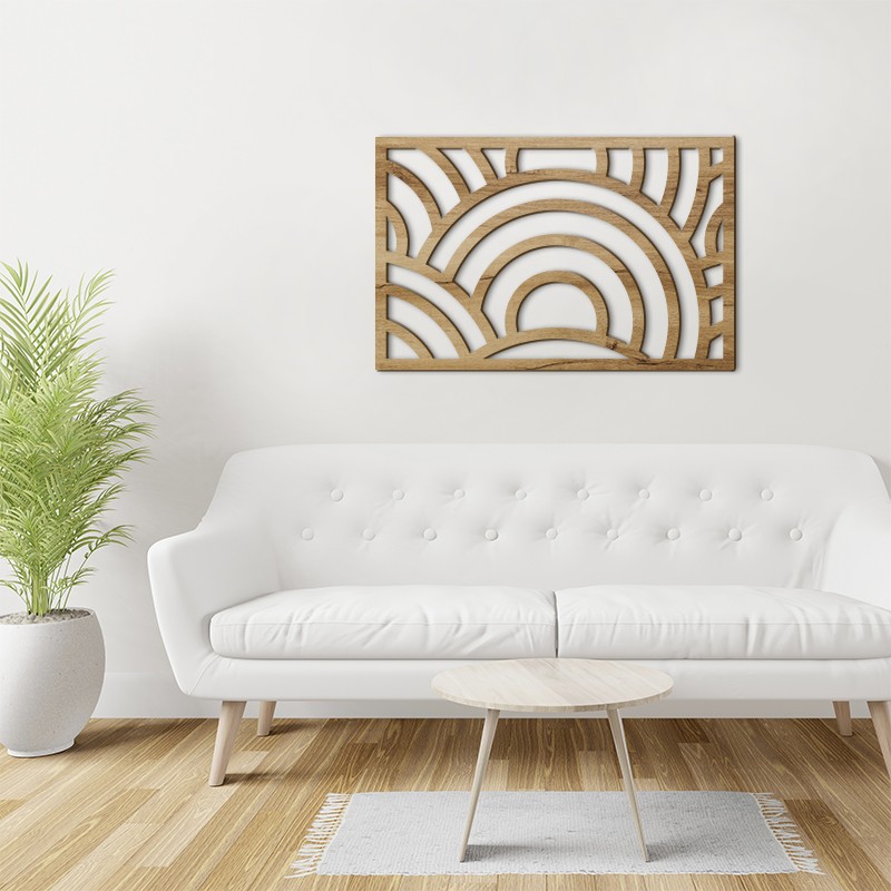 Tableau en bois déco intérieur murale Claustra Vinyle