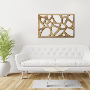 Tableau en bois déco intérieur murale Claustra Pierre