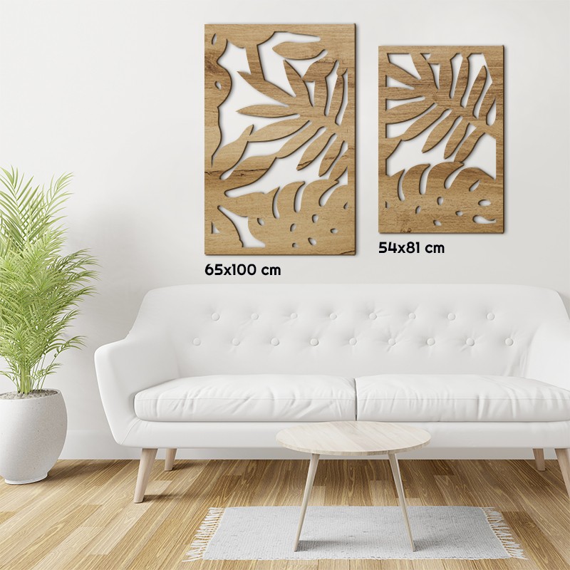 Tableau en bois déco intérieur murale Claustra Jungle