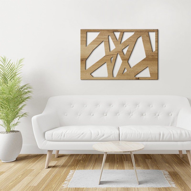 Tableau en bois déco intérieur murale Claustra Art moderne