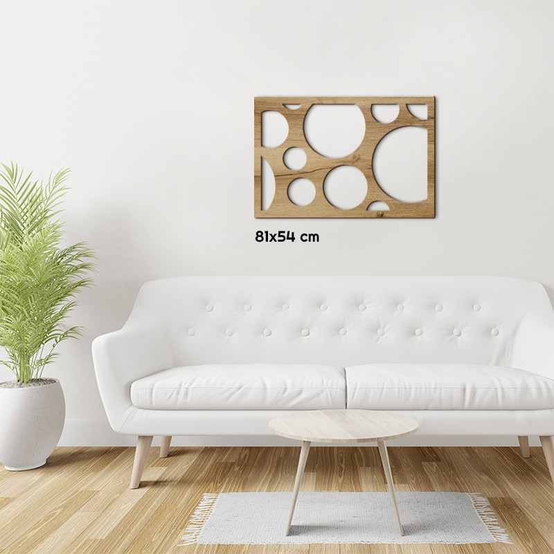 Tableau en bois déco intérieur murale Claustra Bulles