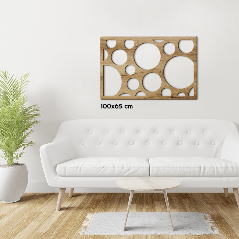 Tableau en bois déco intérieur murale Claustra Bulles