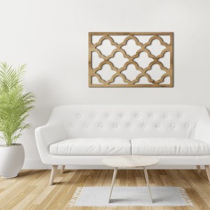 Tableau en bois déco intérieur murale Claustra Art Déco