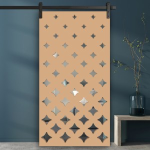 Porte Coulissante de décoration en Claustra bois Étoiles dégradées