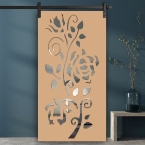 Porte Coulissante de décoration en Claustra en bois Rose