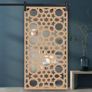 Porte Coulissante déco en Claustra motif Étoiles orientales
