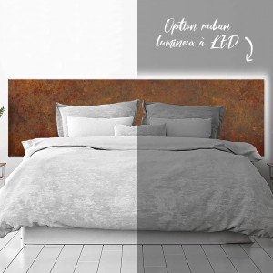 Tête de lit déco en Dibond imprimé effet Effet Métal Rouillé