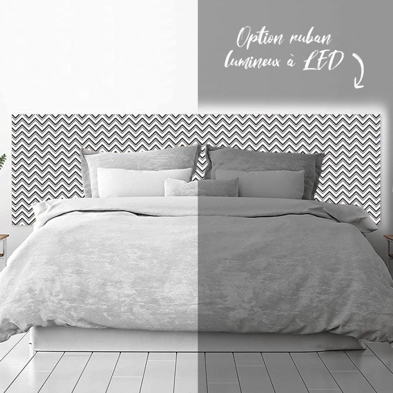 Tête de lit déco en Dibond imprimé effet Chevrons