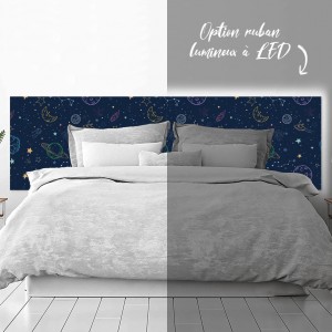 Tête de Lit Imprimé Espace