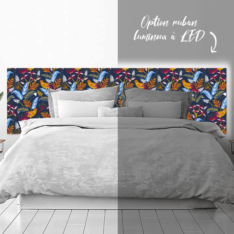 Tête de Lit Imprimé Oiseaux