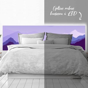 Tête de Lit Imprimé Montagne nuit étoilée