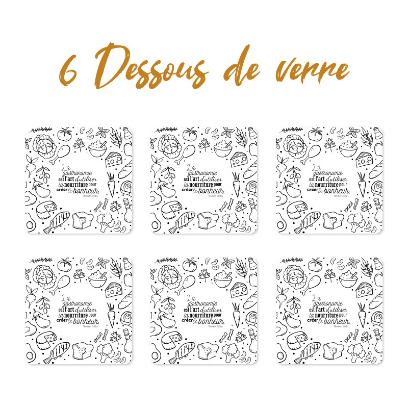 6 dessous de verre Citation