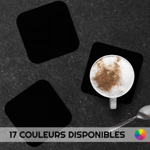 6 dessous de verre Couleur unie
