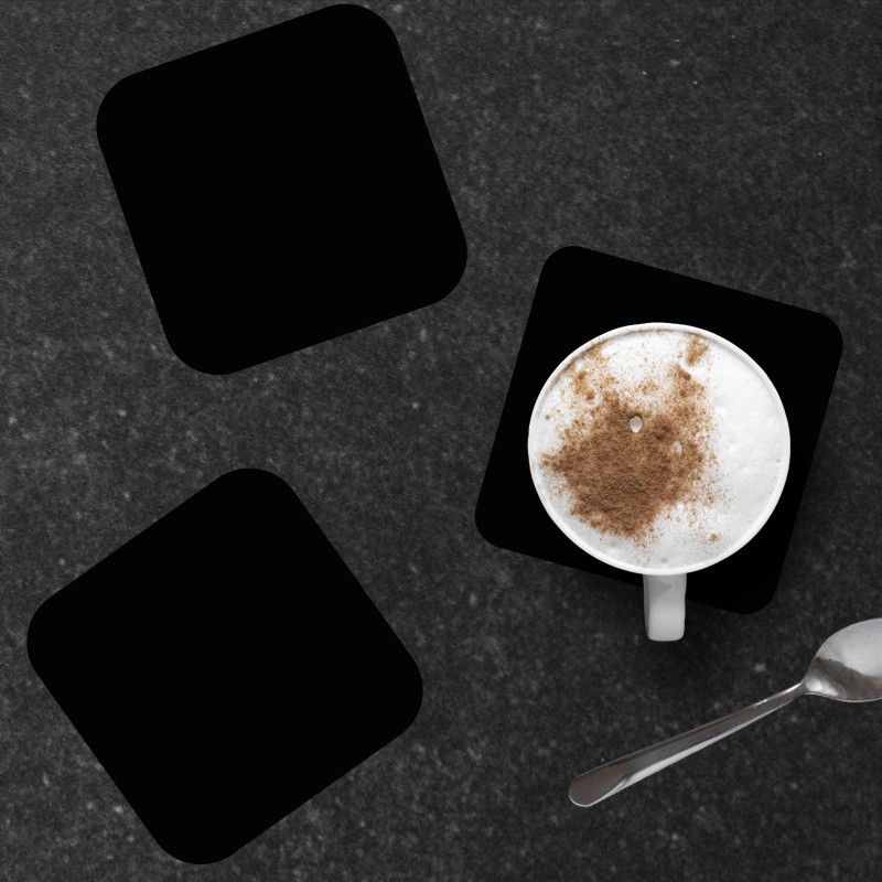 6 dessous de verre personnalisable de décoration de table Couleur unie