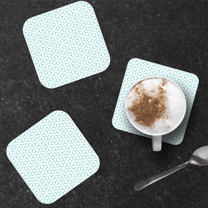 6 dessous de verre personnalisable de décoration de table pour votre maison Motif Géométrique