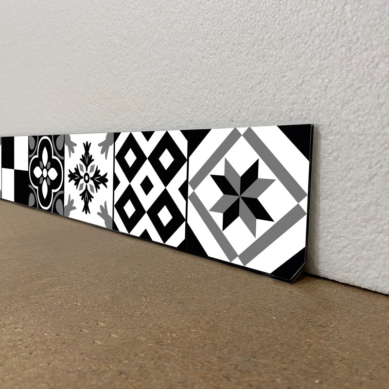 Plinthes déco intérieur maison dibond motifs Carreaux de ciment