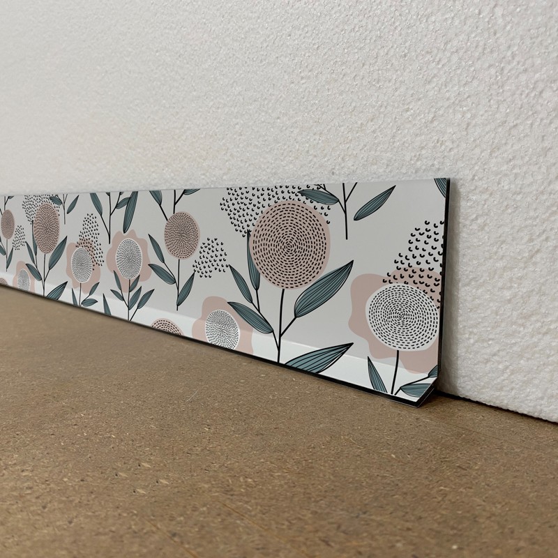 Plinthes déco intérieur maison dibond motifs Fleurs Abstraites