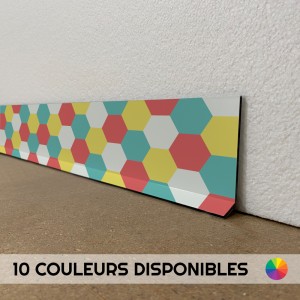 Plinthes de décoration de maison motif hexagones colorés