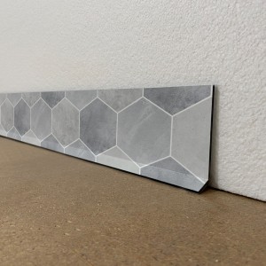 Plinthes de décoration de maison motif Carreaux hexagone Béton
