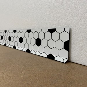 Plinthes de décoration de maison motif Carrelage blanc et noir