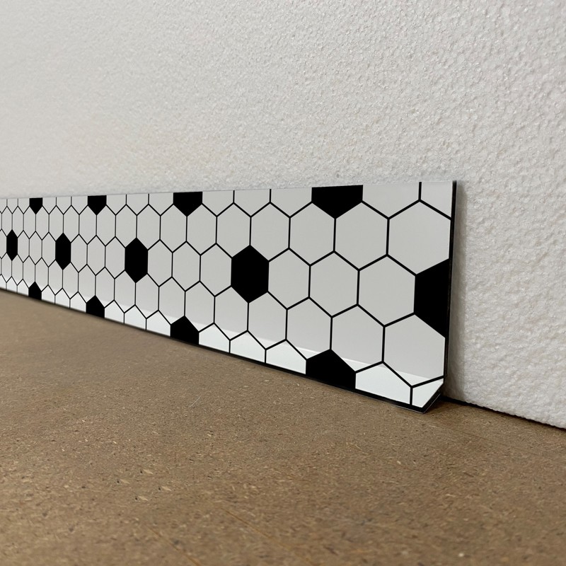 Plinthes de décoration de maison motif Carrelage blanc et noir