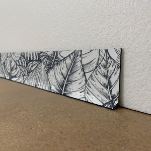 Plinthes de décoration de maison motif feuilles dessinées