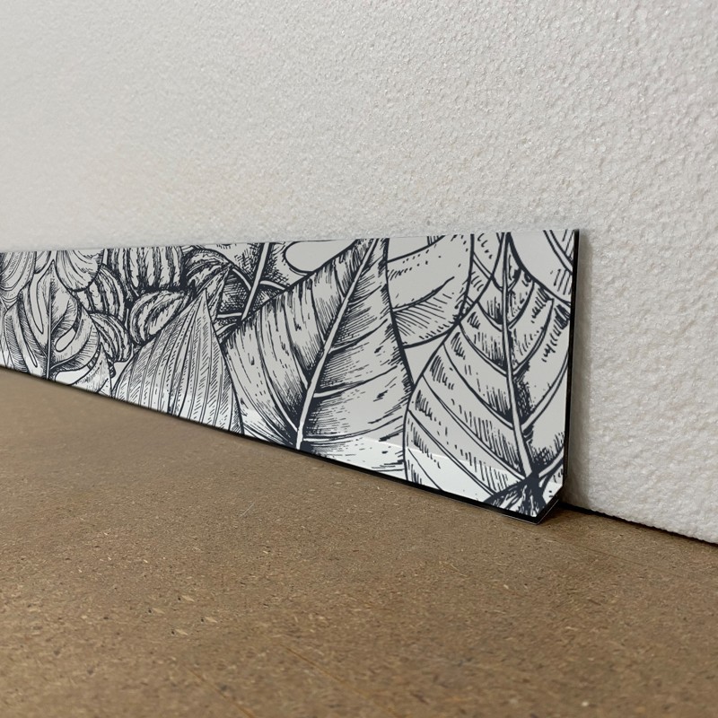 Plinthes de décoration de maison motif feuilles dessinées